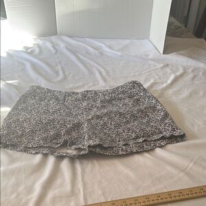 J. Crew High Waist Floral Shorts - Black and White